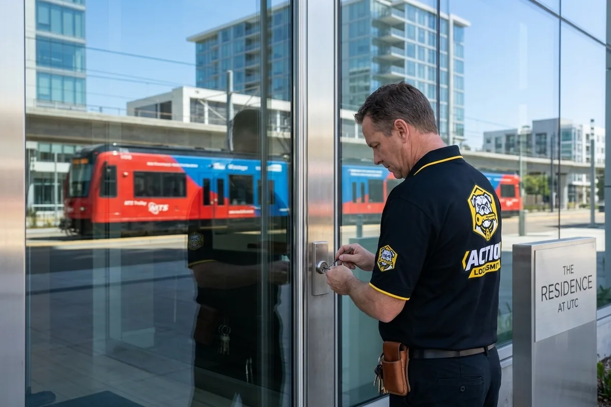 Locksmith at a condo building near Westfield UTC in University City, San Diego