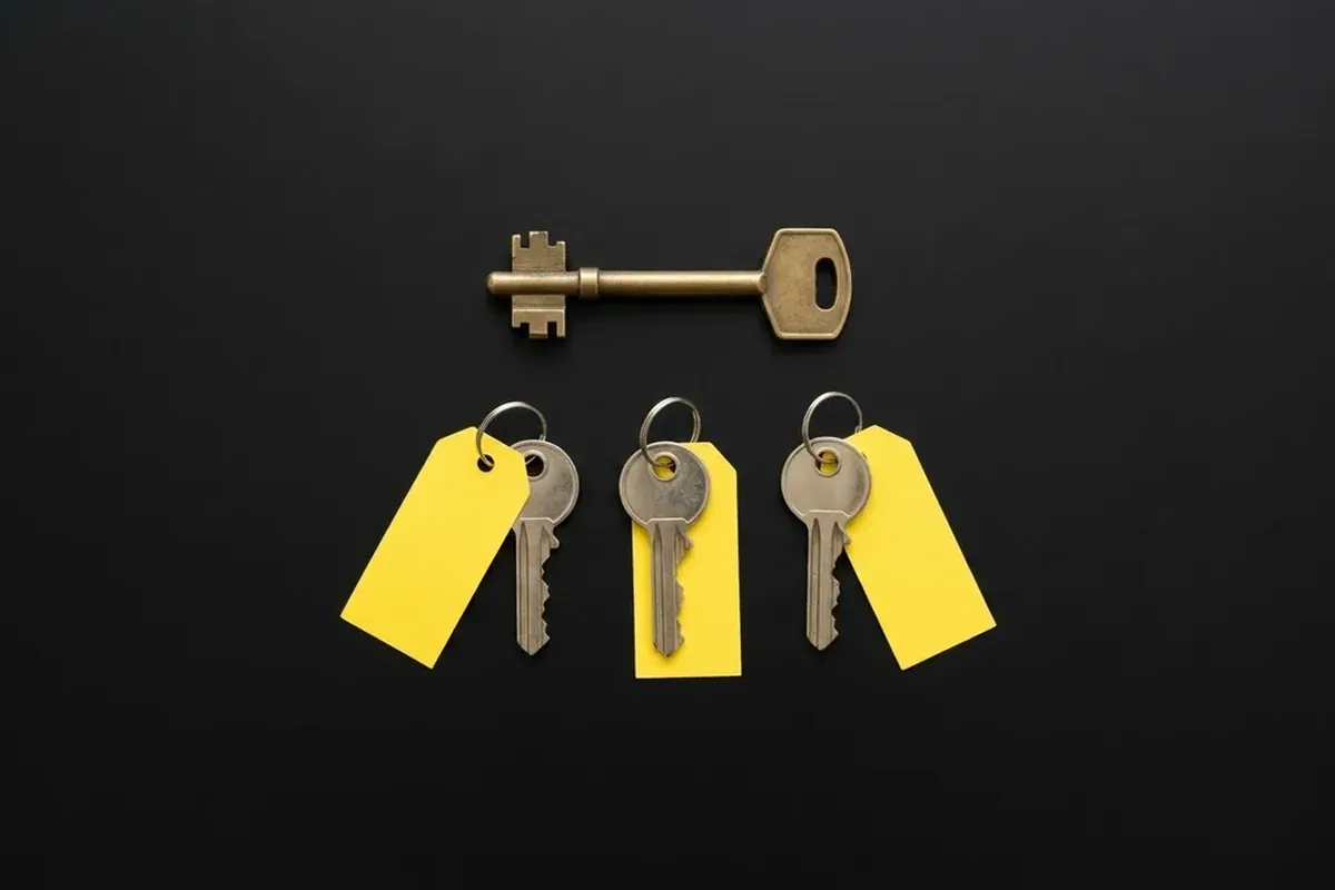 Diagram-style layout of master, sub-master and change keys for a San Diego office